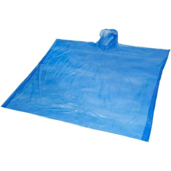 Poncho jetable pour la pluie avec pochette de rangement Ziva – Bleu royal