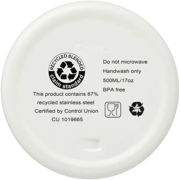 Bouteille isotherme Vasa en acier inoxydable recyclé certifié RCS de 500 ml avec isolation par le vide et couche de cuivre Bouteille isotherme Vasa en acier inoxydable recyclé certifié RCS de 500 ml avec isolation par le vide et couche de cuivre