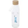 Bouteille d'eau en verre Porto de 500 ml avec poignée en silicone et couvercle en bambou