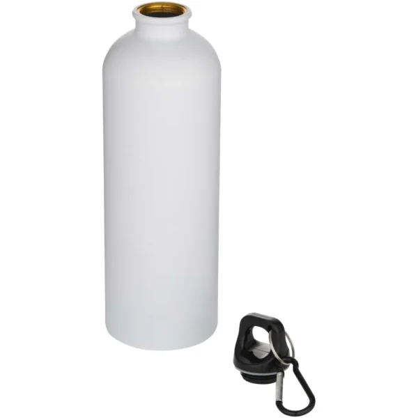 Bouteille d’eau Oregon de 750 ml en acier inoxydable à simple paroi certifiée RCS, recyclé mat avec mousqueton