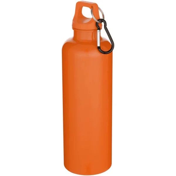 Bouteille d’eau Oregon de 750 ml en plastique recyclé uni certifié RCS avec mousqueton – Orange