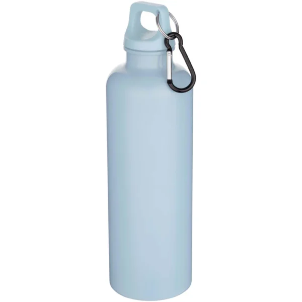 Bouteille d’eau Oregon de 750 ml en plastique recyclé uni certifié RCS avec mousqueton – Bleu nuage