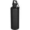 Bouteille d’eau Oregon de 750 ml en plastique recyclé uni certifié RCS avec mousqueton – Noir
