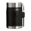 Bocal alimentaire de 400 ml Stanley Legendary avec cuillère-fourchette – Noir mat