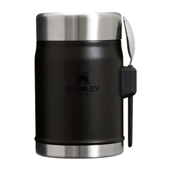 Bocal alimentaire de 400 ml Stanley Legendary avec cuillère-fourchette – Noir mat