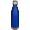 Bouteille d’eau Cove de 500 ml en acier inoxydable isolée sous vide et à double paroi avec détails en liège – Bleu royal