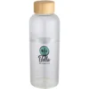 Bouteille en verre borosilicate Mirage simple paroi de 650 ml avec couvercle en bambou