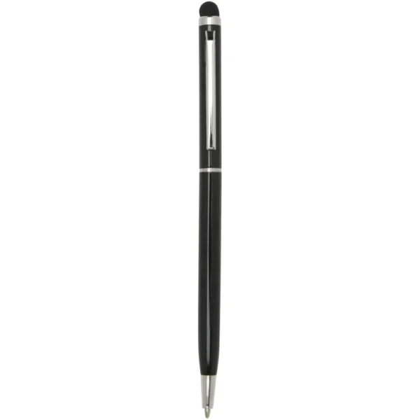 Stylo bille en aluminium Ore avec stylet (encre bleue) – Noir