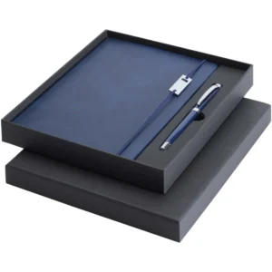 Ensemble carnet à couverture rigide A5 et stylo roller Legato Elegance – Bleu océan (ocean bl)