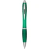 Stylo bille en plastique recyclé RCS avec corps et grip colorés (encre noire) Nash – Vert
