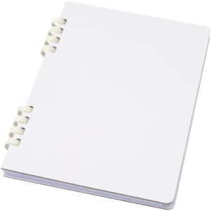 Carnet de notes à spirales Fil A5 à couverture rigide en papier recyclé RCS – Blanc