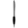 Stylo bille avec corps argenté et grip coloré Nash (encre bleue) – Argent