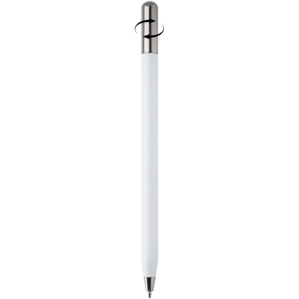Stylo à bille à mécanisme rotatif SMART en aluminium recyclé (encre noire)