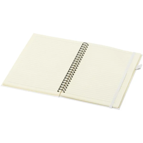 Cahier à spirales Liss A5 à couverture rigide en plastique recyclé