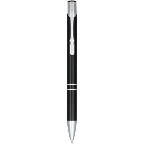 Stylo bille rétractable en aluminium anodisé Moneta (encre noire)