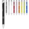 Stylo bille rétractable en aluminium anodisé Moneta (encre noire) – Bleu