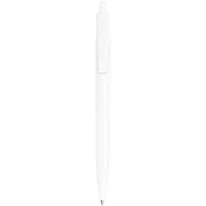 Stylo bille en PET recyclé Alessio (encre bleue) – Blanc