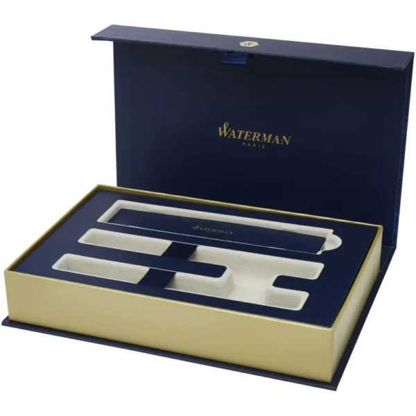 Parure de stylos plume et bille Graduate avec coffret cadeau – Bleu foncé