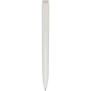 Stylo bille en plastique recyclé Lucia (encre noire) – Blanc