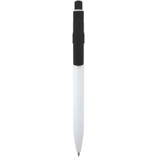 Stylo bille Unica en plastique recyclé (encre bleue) – Noir