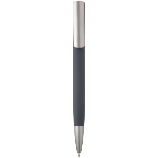 Stylo bille Ziguur en aluminium recyclé (encre bleue) – Gris storm