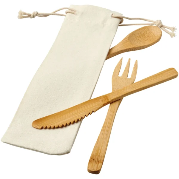 Ensemble de couverts Celuk en bambou – Naturel