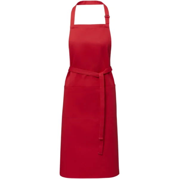 Tablier ajustable Andrea de 240 g/m² avec bretelle réglable au cou – Rouge