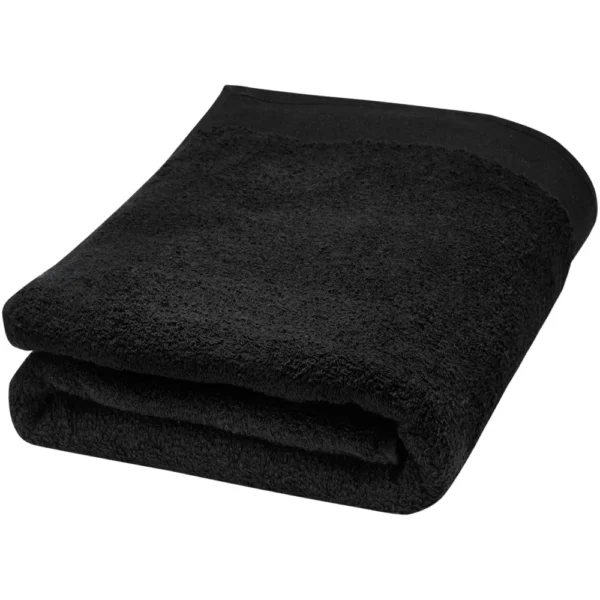 Serviette en coton 550 g/m² 70x140 cm Ellie – Noir