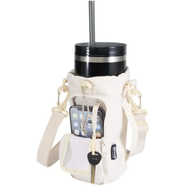 Sac porte-bouteille Trip Aware™ de 2 L en matériaux recyclés – Blanc cassé