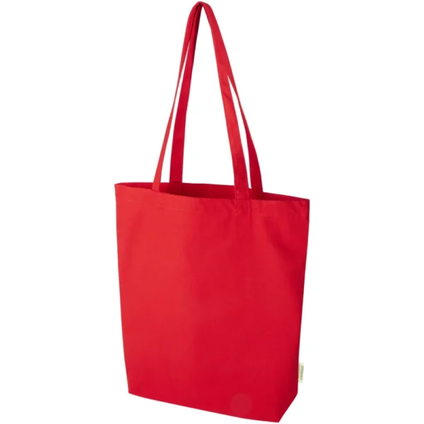 Sac shopping Odisha bio OCS à large fond 180 g/m2 de 11 L – Rouge