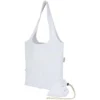 Sac fourre-tout pliable en coton recyclé GRS « Madras Blend » 140 g/m², 7 L – Blanc