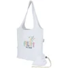 Sac fourre-tout pliable en coton recyclé GRS « Madras Blend » 140 g/m², 7 L