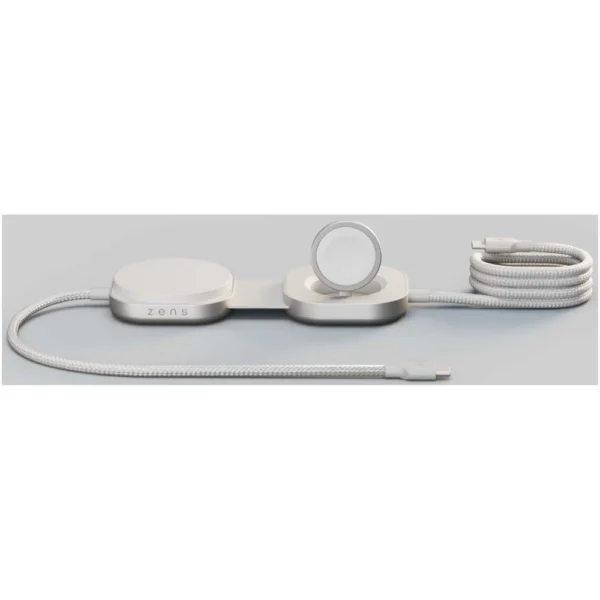 Câble de charge USB-C 3-en-1 de 140 W Zens Pro 3 – Blanc