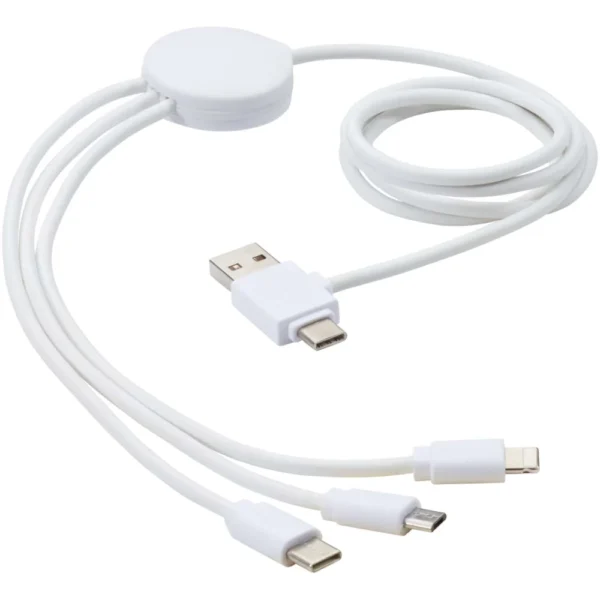 Câble de charge 5-en-1 Pure avec additif antibactérien – Blanc Câble de charge 5-en-1 Pure avec additif antibactérien – Blanc