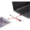Câble de charge 4-en-1 Metal en aluminium recyclé avec porte-clés