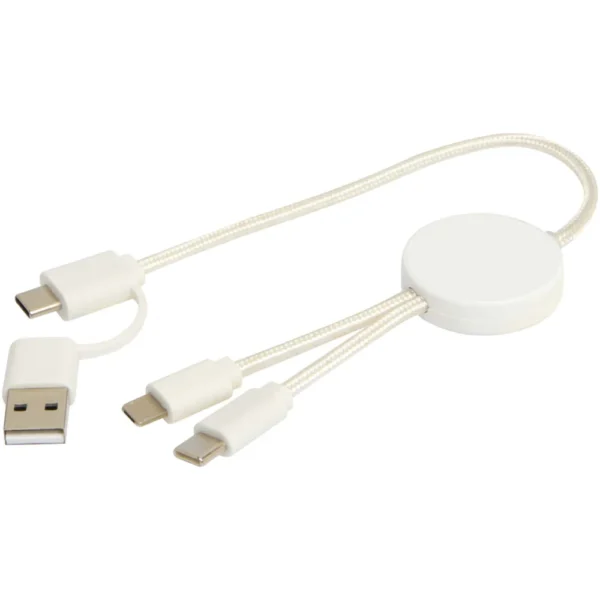 Câble 5 en 1 Citala en plastique recyclé de 30 cm pour la synchronisation des données et la charge rapide de 27 W