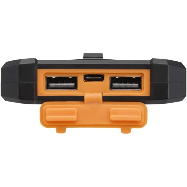 Batterie de secours solaire Altair robuste de 5 000 mAh et 10 W en plastique recyclé avec lampe de poche intégrée