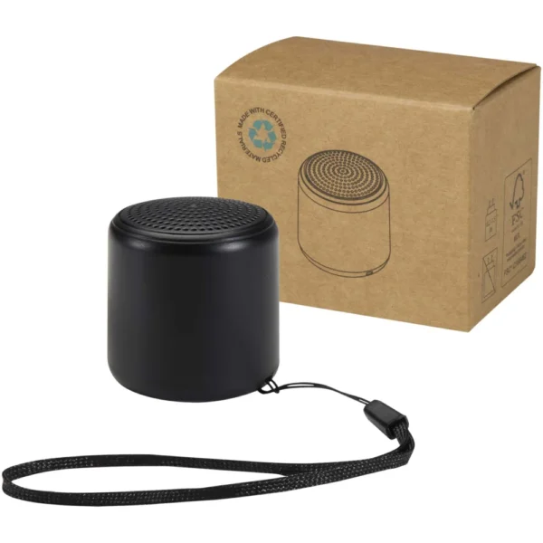 Enceinte sans fil Velkis sans fil Bluetooth® en plastique recyclé – Noir