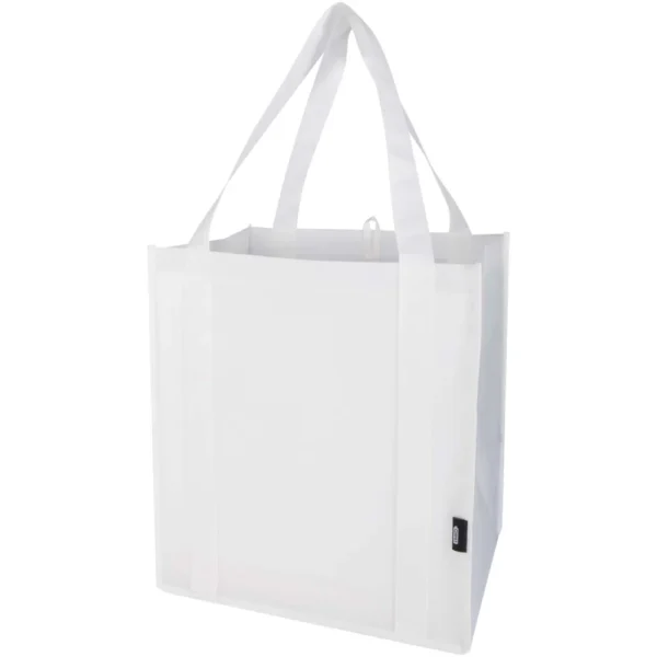Sac shopping Liberty non tissé recyclé GRS avec fond rigide de 29L – Blanc