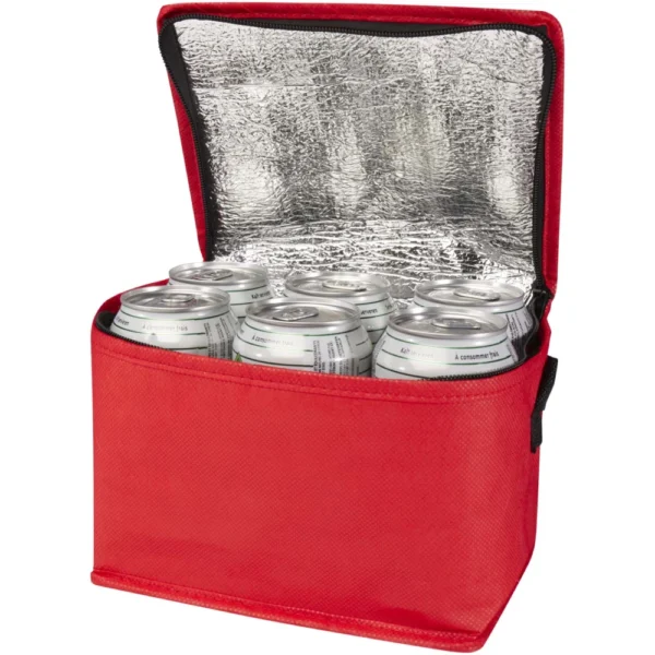 Sac isotherme Spectrum non tissé recyclé GRS de 4L pour 6 canettes – Rouge