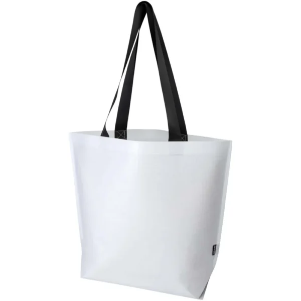 Sac shopping Duo oversize recyclé à double laminage certifié GRS de 30 L – Blanc Sac shopping Duo oversize recyclé à double laminage certifié GRS de 30 L – Blanc