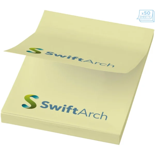 Mémo-autocollants Sticky-Mate® 50x75mm – Jaune clair