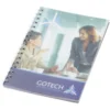 Cahier Desk-Mate® A6 à spirales avec couverture polypropylène – Blanc