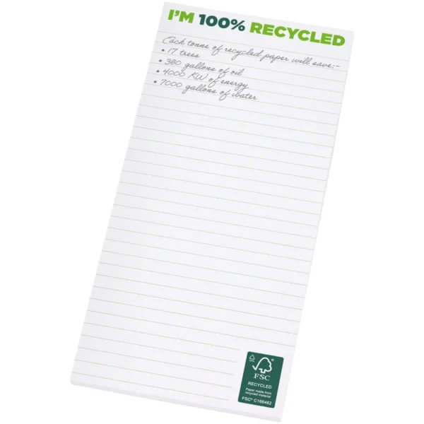 Bloc-notes 1/3 A4 recyclé Desk-Mate® – Blanc