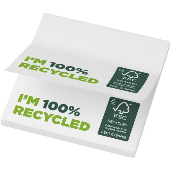Mémos autocollants recyclés 75 x 75 mm Sticky-Mate® – Blanc Mémos autocollants recyclés 75 x 75 mm Sticky-Mate® – Blanc